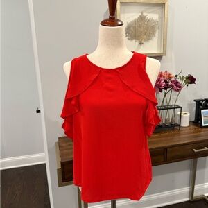 Elegant Red Sleeveless Top